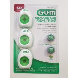 NEW GUM‎ Expanding Dental Floss - Gum Pro Weave Dental Floss - 3 Pack (180yards)